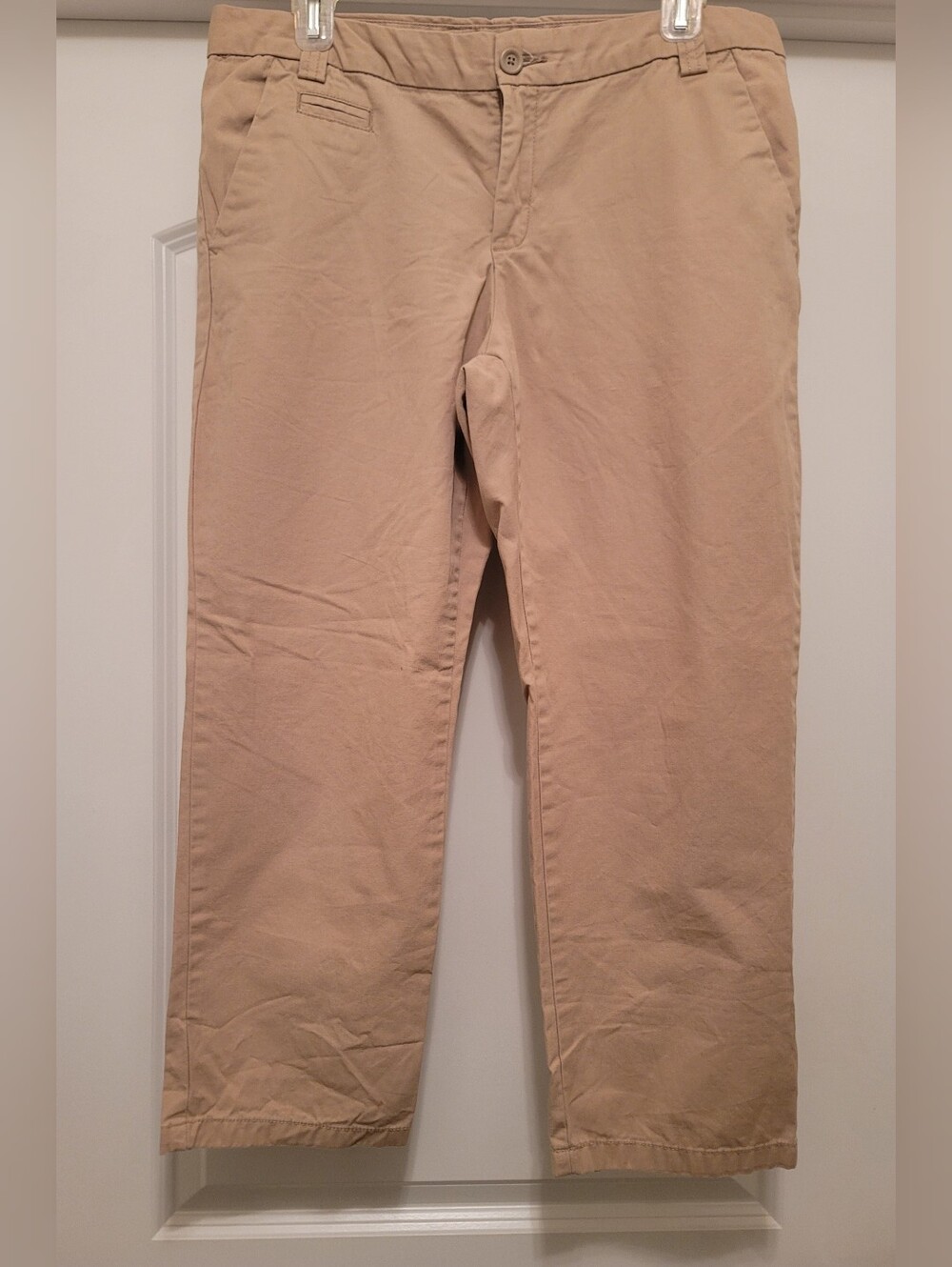GAP Women's Aubrey Cropped Pants, Khaki (Size: 12)